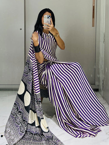 Soft Semi Gaji Ajrakh Saree ! SA425-509