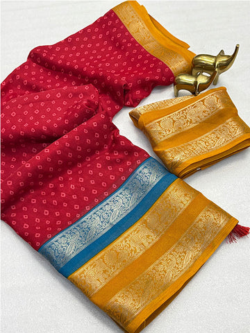 Bandhani Beauty Meets Zari Elegance! SA425-472