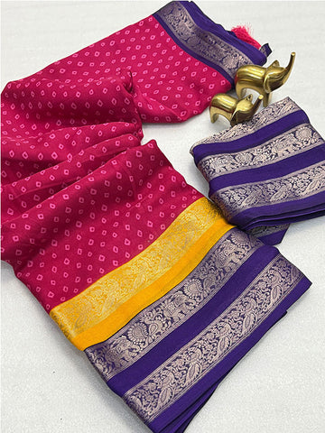 Bandhani Beauty Meets Zari Elegance! SA425-474