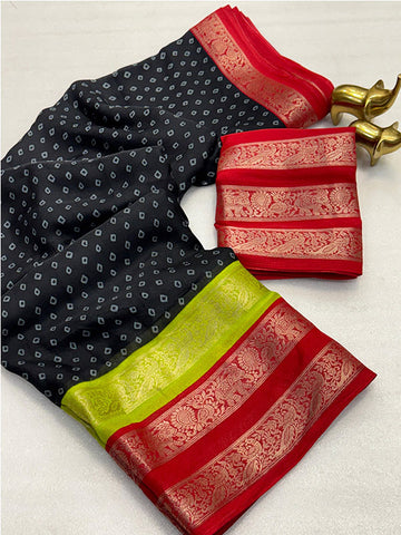 Bandhani Beauty Meets Zari Elegance! SA425-475