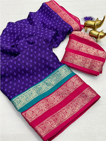 Bandhani Beauty Meets Zari Elegance! SA425-476