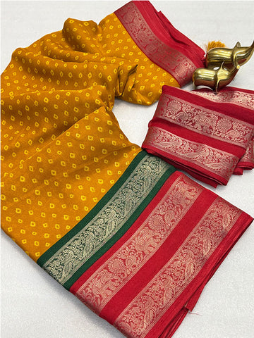 Bandhani Beauty Meets Zari Elegance! SA425-477