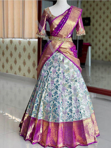 Designer Half and Half Saree(unstich) SA125-245