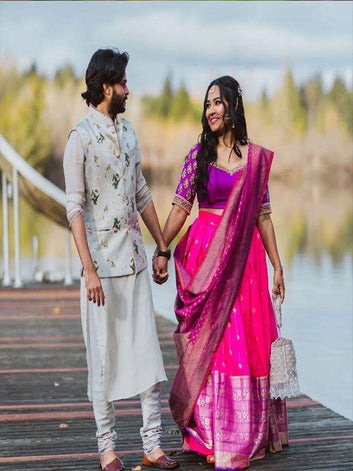 Designer Half and Half Saree(unstich) SA125-246