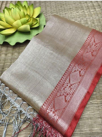 Lightweight Handloom Raga Tissue Cotton Saree SA525-695