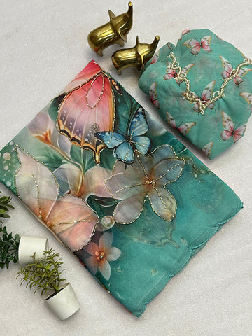 Floral Whisper Weightless Chiffon Saree SA525-613