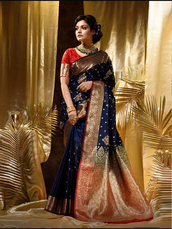 Grace in Every Drape – Premium Lichi Silk Saree SA625-843