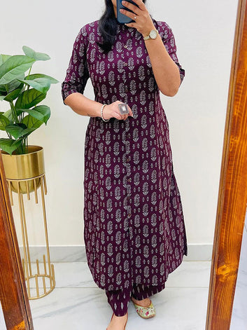 Designer Digital Print Co-Ord Set | A-Line Kurti with Ankle-Length Pants  ! SA625-723