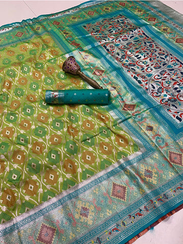 Pure Soft Silk Patola Saree with Original Zari Butta SA625-787