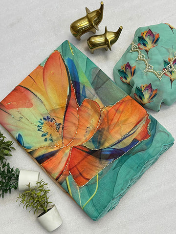 Floral Whisper Weightless Chiffon Saree SA525-620