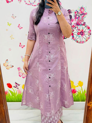 Designer Digital Print Co-Ord Set | A-Line Kurti with Ankle-Length Pants  ! SA625-724