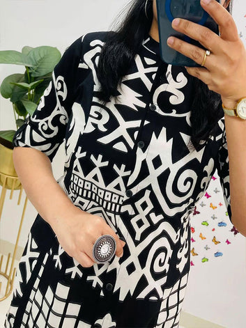 Designer Digital Print Co-Ord Set | A-Line Kurti with Ankle-Length Pants  ! SA625-725