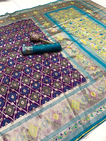 Pure Soft Silk Patola Saree with Original Zari Butta SA625-792
