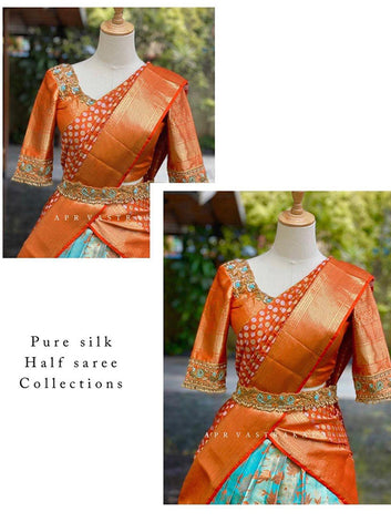 Designer Half and Half Saree(unstich) SA125-257