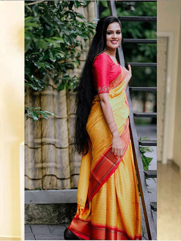 Cotton Silk Checks Paithani Saree SA125-217