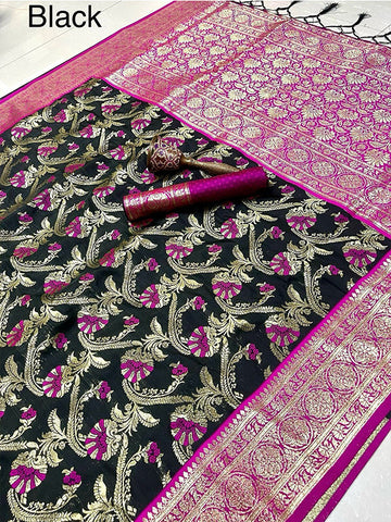 Super Hit Pure Soft Banarasi Silk Saree with Original Gold Zari SA625-798