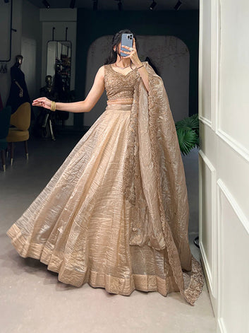 Golden Glow – 2025 Wedding Collection Lehenga  ! SA425-512