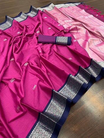 Affordable Rate Cotton Silk Sari with weaving Zari SA125-230