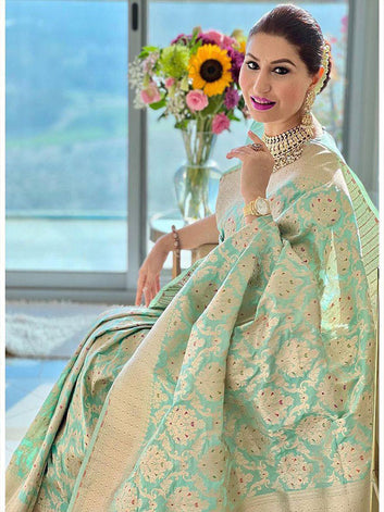 Grace in Every Drape – Premium Lichi Silk Saree SA625-844