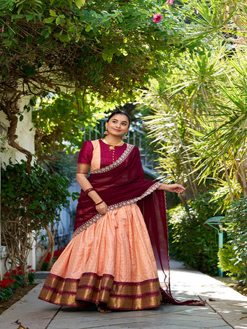 Elegant Zari Weave Lehenga Choli Set  ! SA425-510