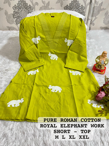 V-Neck Vogue – Premium Roman Cotton Designer Top || SA325-517