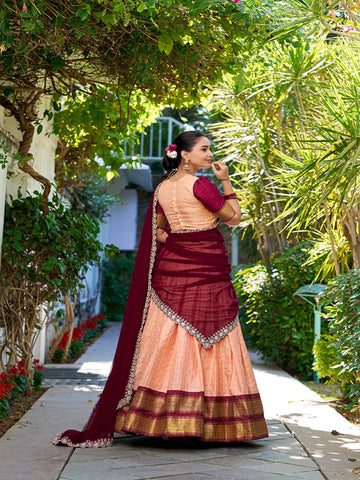 Elegant Zari Weave Lehenga Choli Set  ! SA425-510