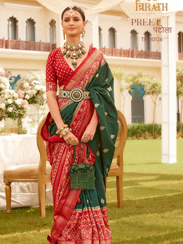 Unique Patola Silk Designer Sari SA225-337