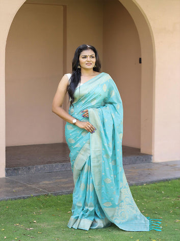 All-Over Jacquard Lichi Silk Saree SA625-840