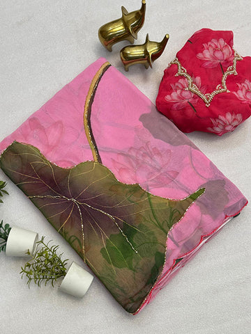 Floral Whisper Weightless Chiffon Saree SA525-614