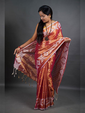 Super Soft & Lightweight Summer-Friendly Handloom Cotton Saree SA525-683