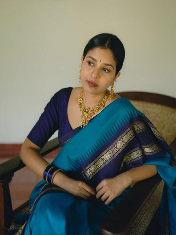 Grace in Every Drape – Premium Lichi Silk Saree SA625-846