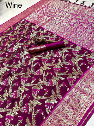 Super Hit Pure Soft Banarasi Silk Saree with Original Gold Zari SA625-800