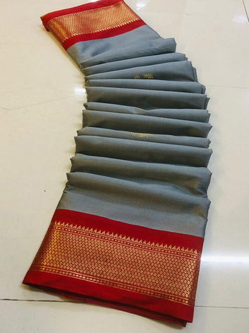 Cotton Silk Sari with weaving Zari SA125-287