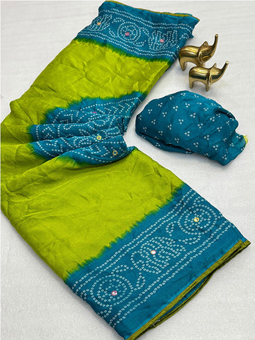 Bandhani Beauty Meets Zari Elegance! SA425-493