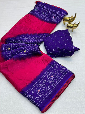 Bandhani Beauty Meets Zari Elegance! SA425-494