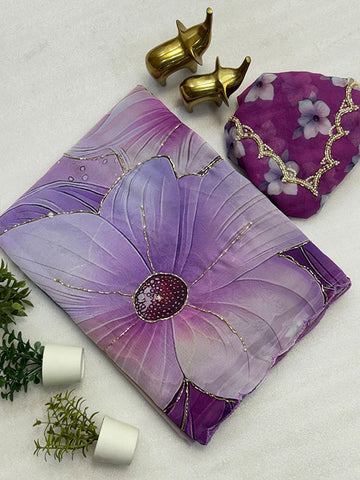 Floral Whisper Weightless Chiffon Saree SA525-617