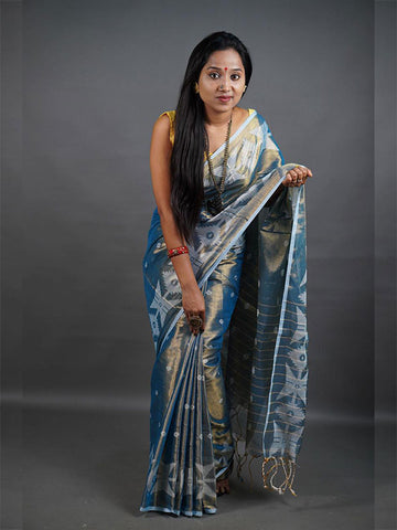 Super Soft & Lightweight Summer-Friendly Handloom Cotton Saree SA525-686