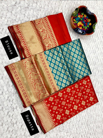 Designer Half and Half Saree(unstich) SA125-234