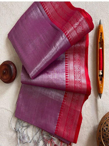 Lightweight Handloom Raga Tissue Cotton Saree SA525-698