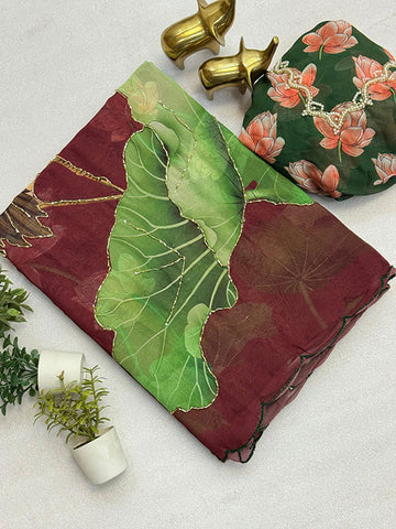 Floral Whisper Weightless Chiffon Saree SA525-618