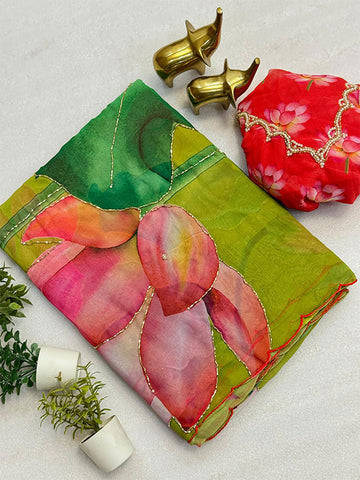 Floral Whisper Weightless Chiffon Saree SA525-619