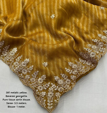 Soft Georgette Self-Leheriya Saree SA725-906