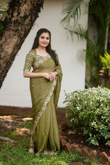 Soft Georgette Self-Leheriya Saree SA725-905