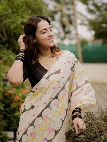 Divine Durga Puja Drape – Silk Elegance SA825-953