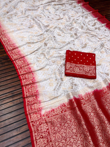 Divine Durga Puja Drape – Silk Elegance SA725-922