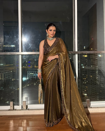 Ethereal Charm – Pure Fendy Chiffon Saree SA725-927