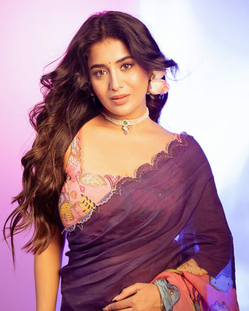 Butterfly Bliss – Soft Teby Silk Saree with Digital Print SA725-929