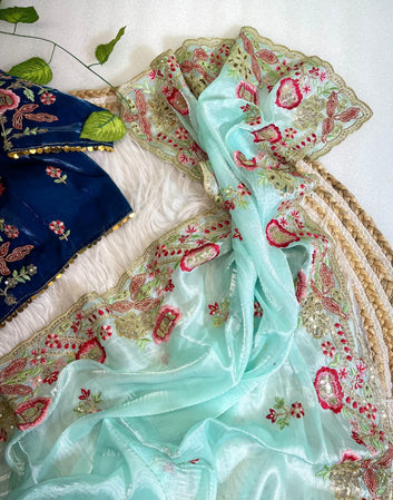 Royal Radiance – Pure Zimmy Choo Silk Saree  SA725-916