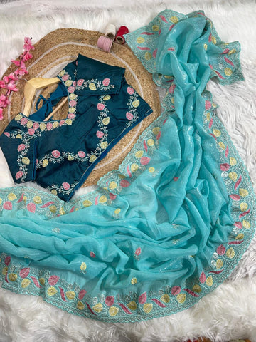 Timeless Elegance – Pure Crunchy Silk Saree  SA725-920