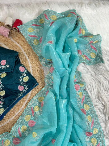 Timeless Elegance – Pure Crunchy Silk Saree  SA725-920